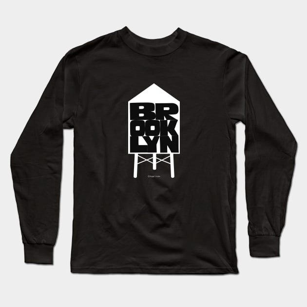 Brooklyn Black & White Long Sleeve T-Shirt by Maggie Cousins